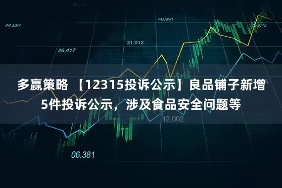多赢策略 【12315投诉公示】良品铺子新增5件投诉公示，涉及食品安全问题等